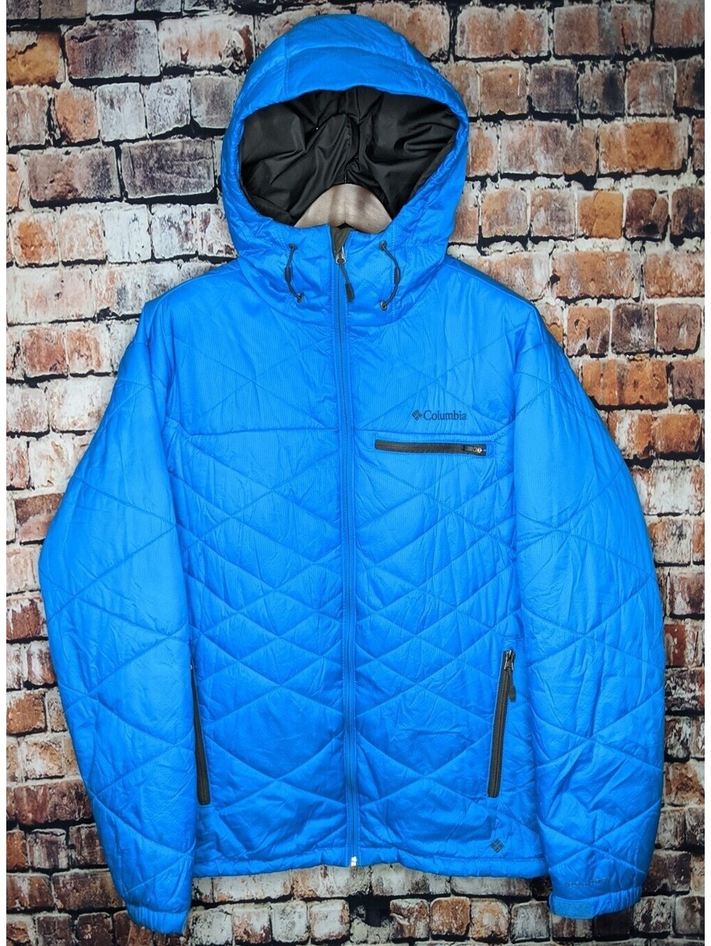 Columbia Hooded Omni Heat Reflective Insulated Winter Jacket Mens XL Thermal Ski
